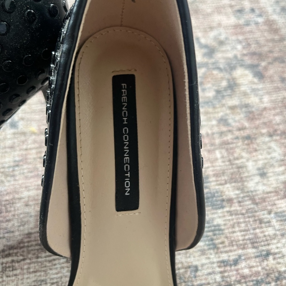French Connection Black Studded Heels - Picture 3 of 6